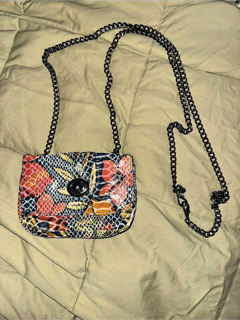 Hobo International Mini Festival Crossbody Shoulder Leather Bag Floral